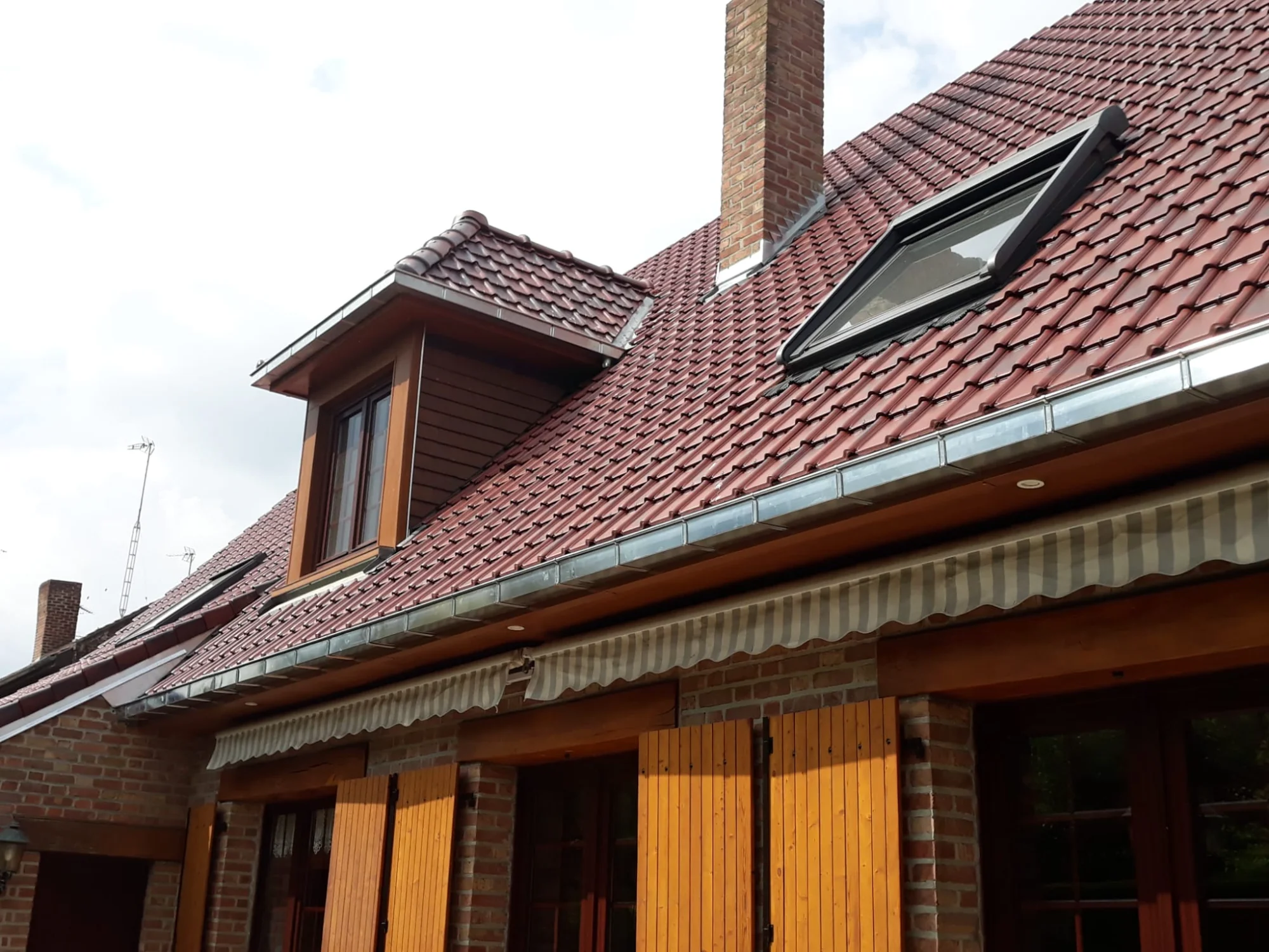Toiture tuiles avec velux